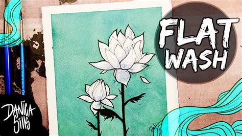 How To Paint Flat Washes ♦ Beginners Watercolor Tutorial ♦ Two Lotus