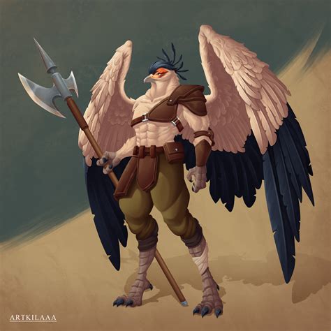 Artstation Dnd Character Design Warrior Aarakocra In 2024 Character