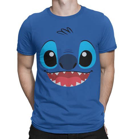 Happy Stitch T Shirt Lilo And Stitch Tee Mens Etsy