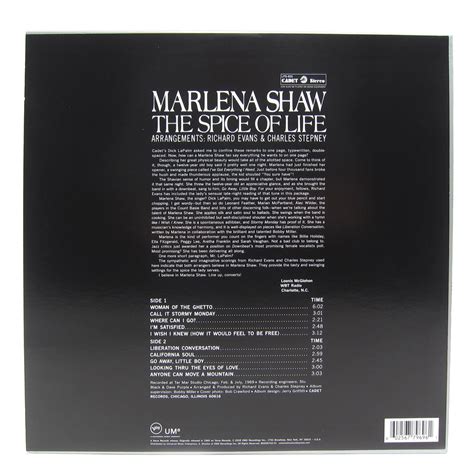 Marlena Shaw The Spice Of Life Vinyl Lp —