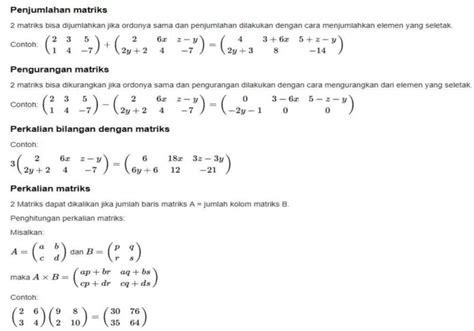 Kumpulan Soal Matriks Beserta Penjelasannya Giat Belajar