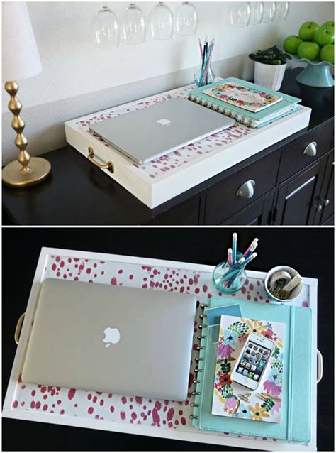 0blogger Color Challenge Diy Portable Desk Tray Challenges Diy Diy Organization Diy