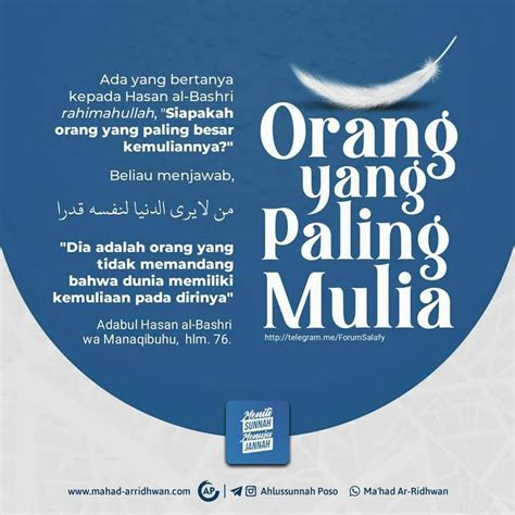 Ahlussunnah Poso On Instagram Orang Yang Paling Mulia Anjoshare