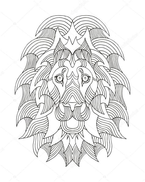 Le N Cabeza Zentangle Estilizado Vector Ilustraci N L Piz A Mano