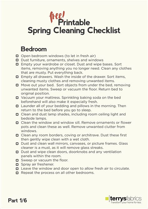 Free Printable Spring Cleaning Checklist Mums Website The Busy Mums