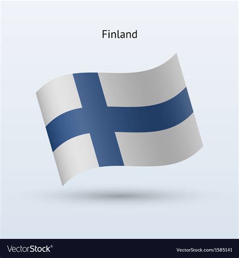 Finland Flag Waving Form Royalty Free Vector Image