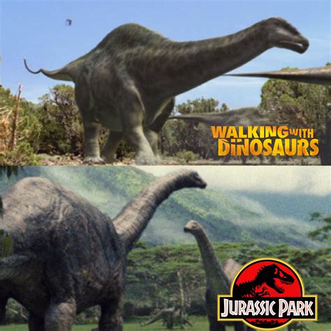 Walking With Dinosaurs Vs Jurassic Park Apatosaurus Jurassic Park Know Your Meme