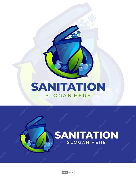 Vetor De Design De Logotipo De Saneamento Moderno Vetor Premium