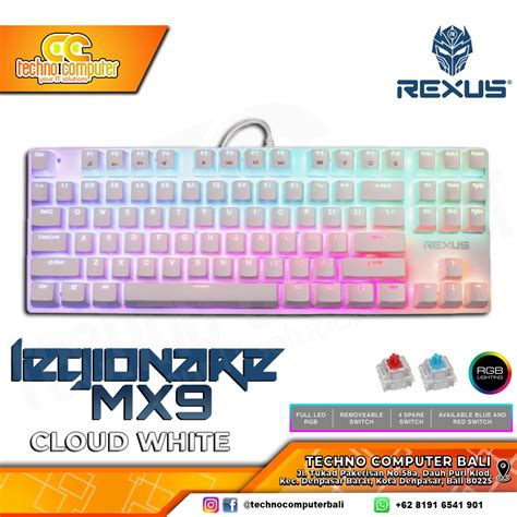 REXUS LEGIONARE MX9 TKL White Mechanical Red Switch Gaming Keyboard