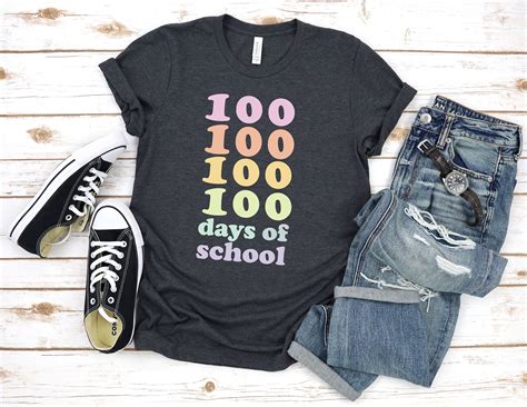 100 Days Of School Teacher Shirt Teacher Shirt 100th Day Of Etsy