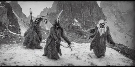 Krampus With Big Beak Dancing In Dolomites Hay Fur Stable Diffusion