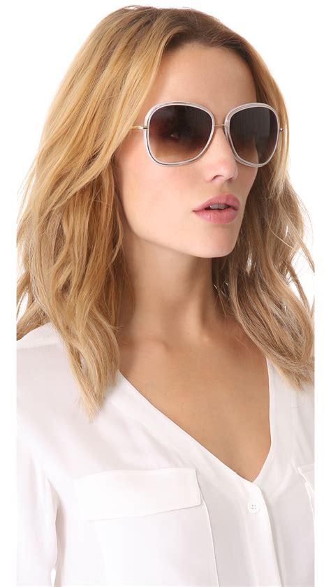 Lyst Oliver Peoples Emely Sunglasses In White