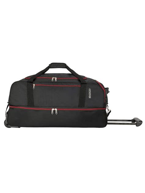 Buy American Tourister Polyester 62 Cms Black Travel Duffle 98O 0 09