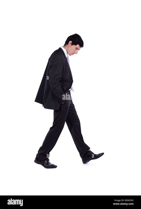 Alone man walking sad Cut Out Stock Images & Pictures - Alamy