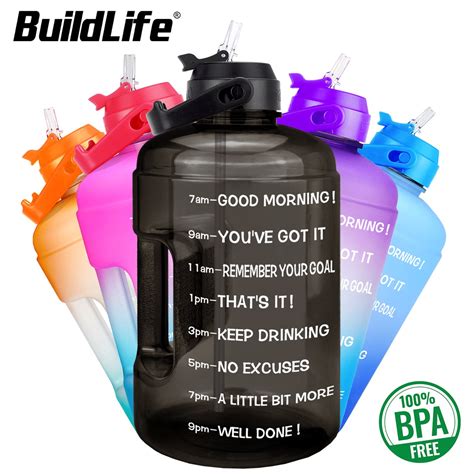 Buildlife L Oz Gallon Motivational Water Bottle Big Capacity