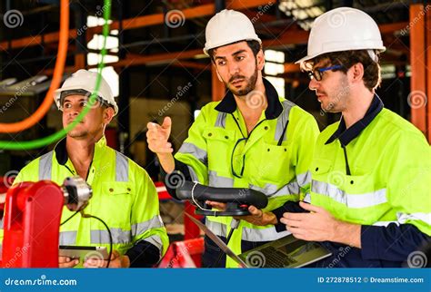 group  professional mechanical engineer team checking  repairing