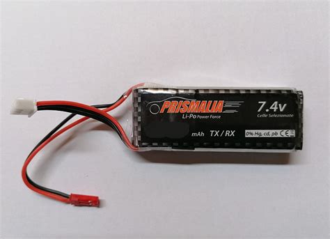 Batteria Lipo Prismalia 1000 MAh 7 4V 8C Per TX E RX Con Attacco Futaba