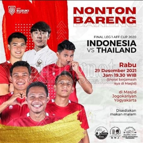 Masjid Ini Akan Gelar Nobar Final AFF Indonesia VS Thailand Yogya