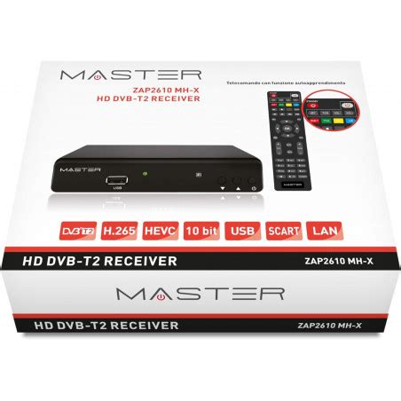 RECEPTOR MASTER ZAP2610 MH X HD DVB T2 TDT HD 10 Bit DVB T2 H 265 HEVC