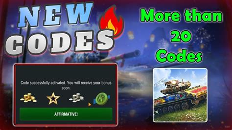 World Of Tanks Blitz Codes 2024 WOT Codes 2024 YouTube