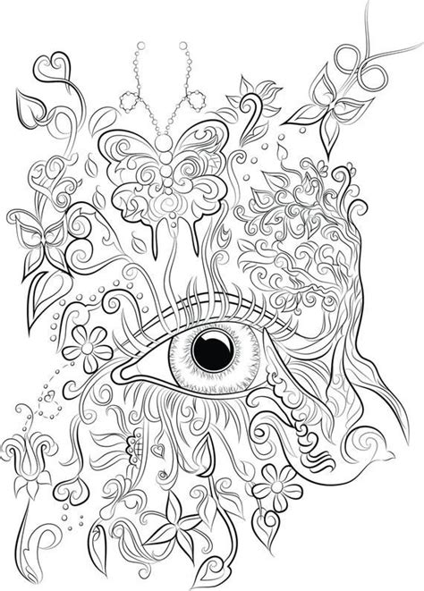 Eye Design Colouring Page Instant Download To Print And Colour Coloring Books Coloring Pages