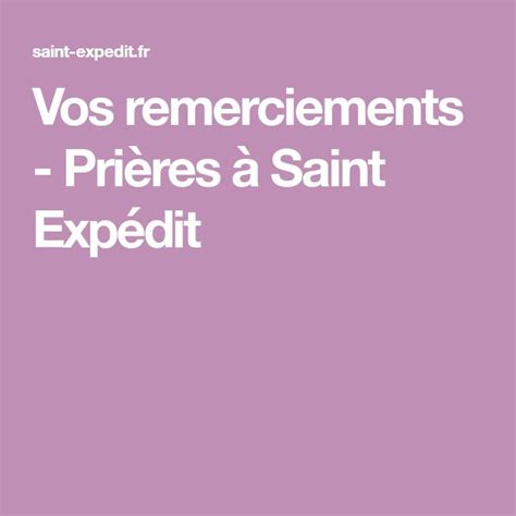 Vos Remerciements Pri Res Saint Exp Dit Pri Re De Remerciement