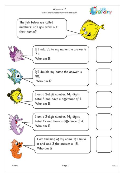 Who Am I Reasoningproblem Solving Maths Worksheets For Year 4 Worksheets Library