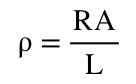 Resistivity Calculation Formula Electronics Lab