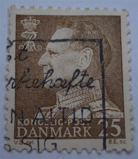 Ore King Frederik Ix King Frederick Ix Denmark Stamp