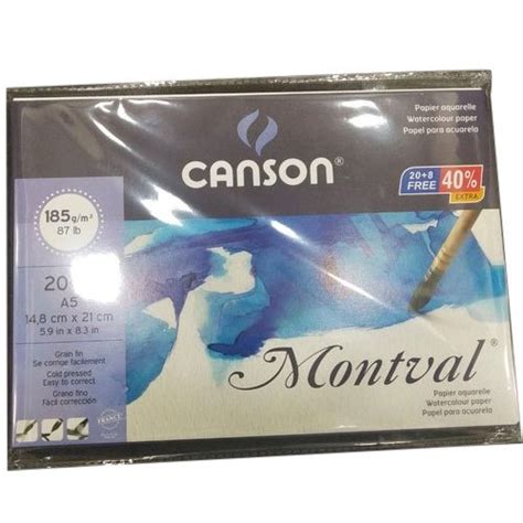 Canson Montval Watercolour Paper 185 300 GSM Canvazo