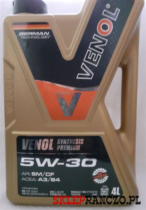 Ranczo OLEJ VENOL SYNTHESIS PREMIUM 5W 30 4L