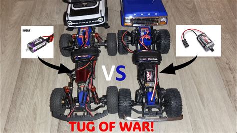 Injora 48t Motor Vs Traxxas 87t Trx4m Motor In A Tug Of War Youtube