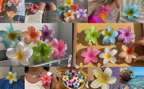 Amazon Sisiaipu Hawaiian Plumeria Hair Accessories 6 Pack Large