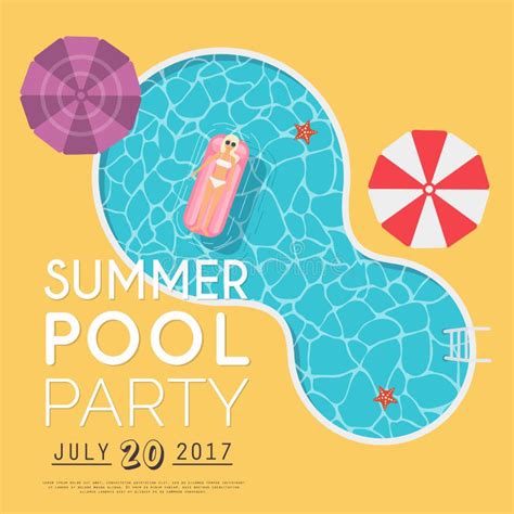 Background Pool Party Flyer Template Spread The Word About The Biggest