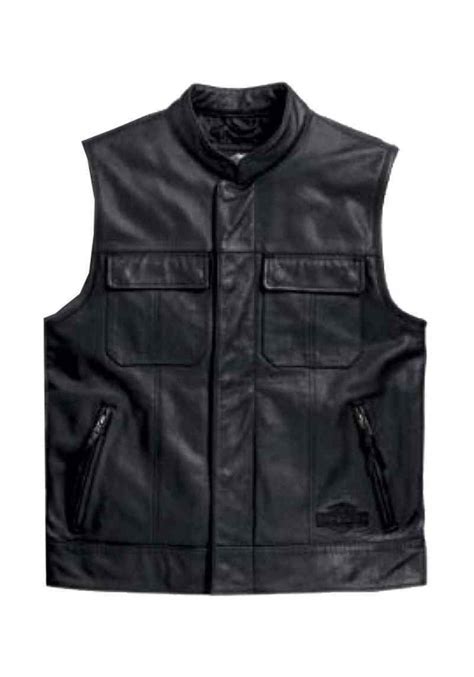 Blouson Harley Davidson Homme En Cuir Gilet Sans Manches Foster