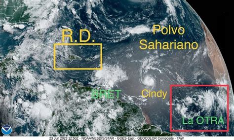 Tormenta Bret Dispersa En Aguas Del Mar Caribe Se Forma La Tormental