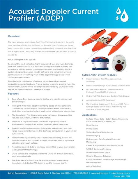 Acoustic doppler current profiler (adcp)
