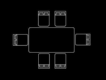 Bloque AutoCAD Comedor Rectangular Sillas DWGAutoCAD 49452 Hot Sex