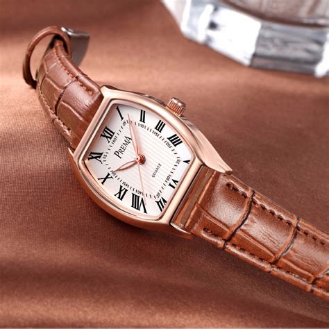 New Prema Fashion Casual Roman Numeral Pu Leather Band Women Quartz