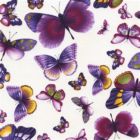 Viola Butterfly Timeless Treasures 1 Yard Last Available Etsy