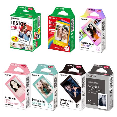 Hojas Fujifilm Photo Paper Instax Mini Pel Cula Instant Nea Marco