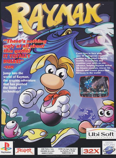 Atari Jaguar Rayman : scans, dump, download, screenshots, ads, videos ...