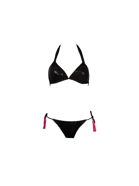 4Giveness Costume Bikini A Triangolo Da Donna Laminato Azzurra Sport