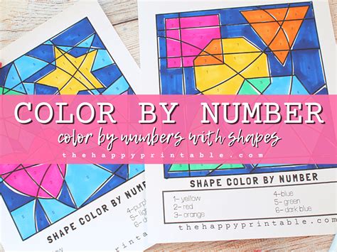 Color by Numbers with Shapes | The Happy Printable