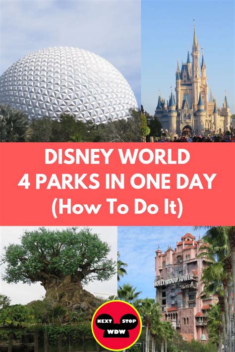 Disney World Four Park Challenge How To Do It Next Stop Wdw Disney World Rides Disney