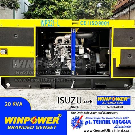 Genset ISUZU Tech 20 KVA Silent WINPOWER WP22I L Jual Genset