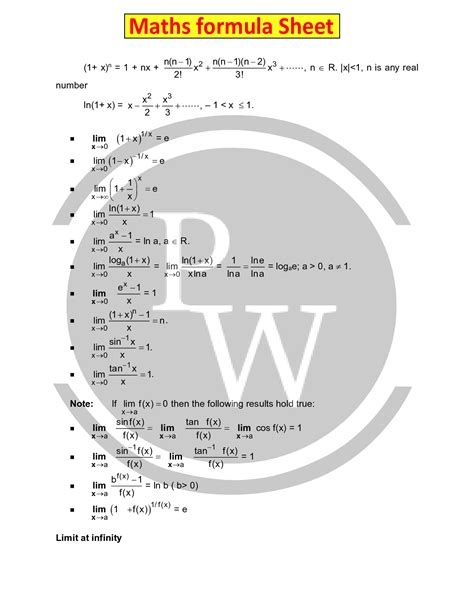 Chapter Continuity And Differentiability Class Maths Formula