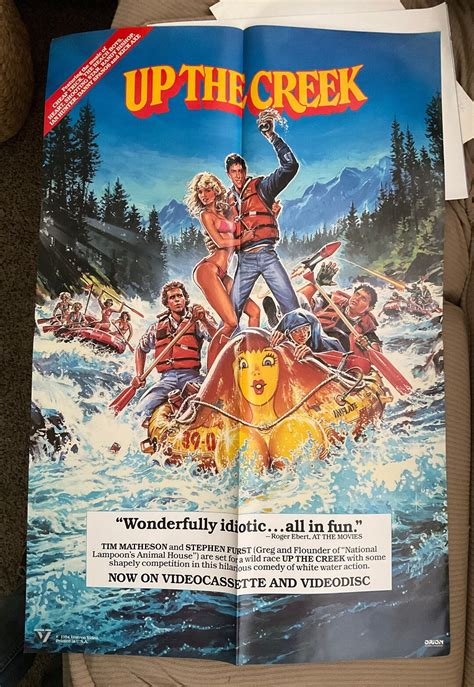 Vintage 80s up the Creek Movie Poster and Paddles Video - Etsy