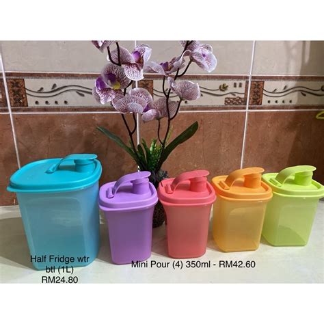 Ready Stock Tupperware Half Fridge Water Bottle L Mini Pour