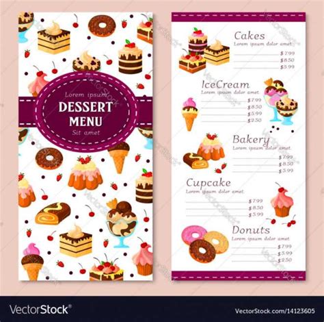 Free Bakery Menu Templates Download Great Professional Template Design